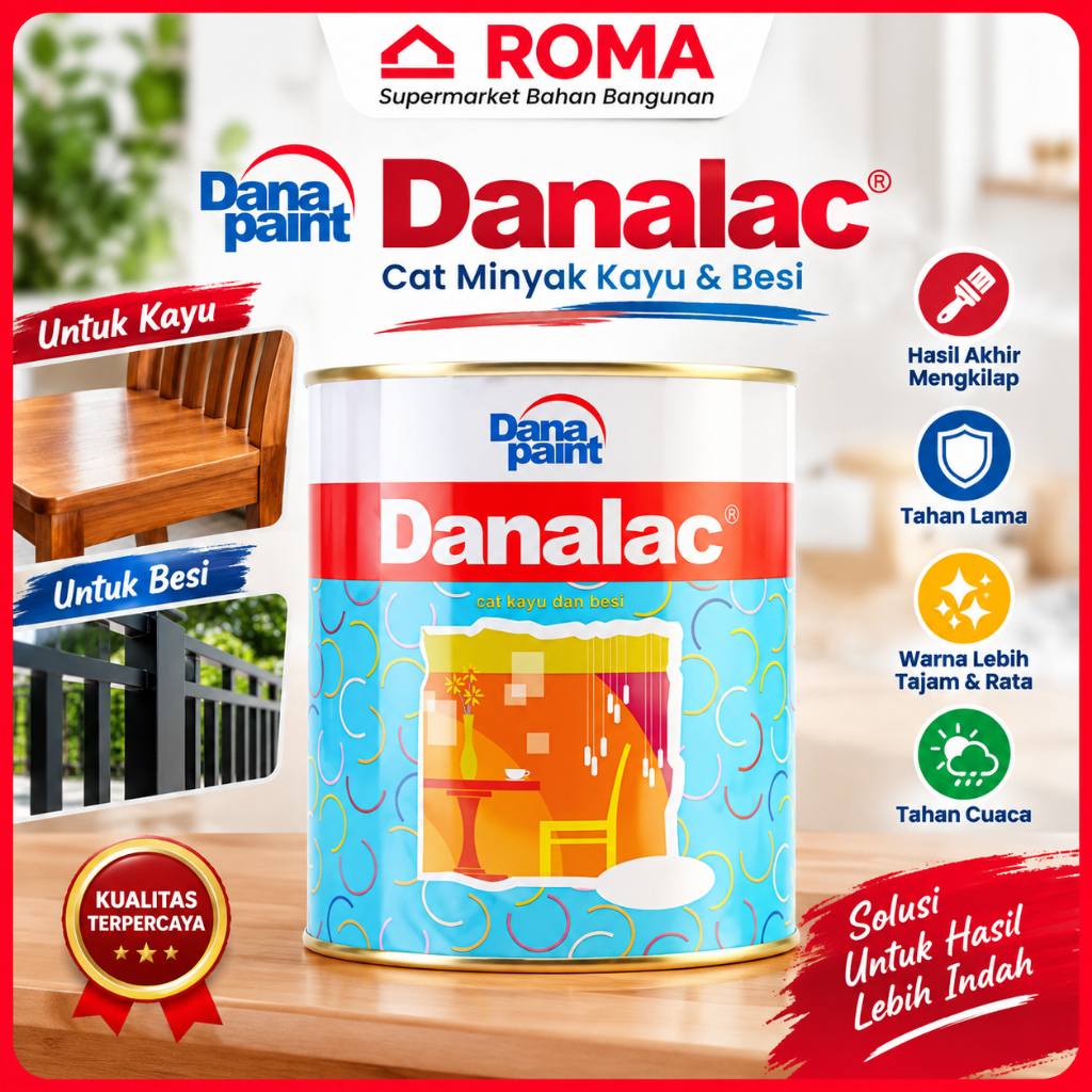 DanaPaint Danalac Cat Minyak Kayu & Besi - Honey Comb