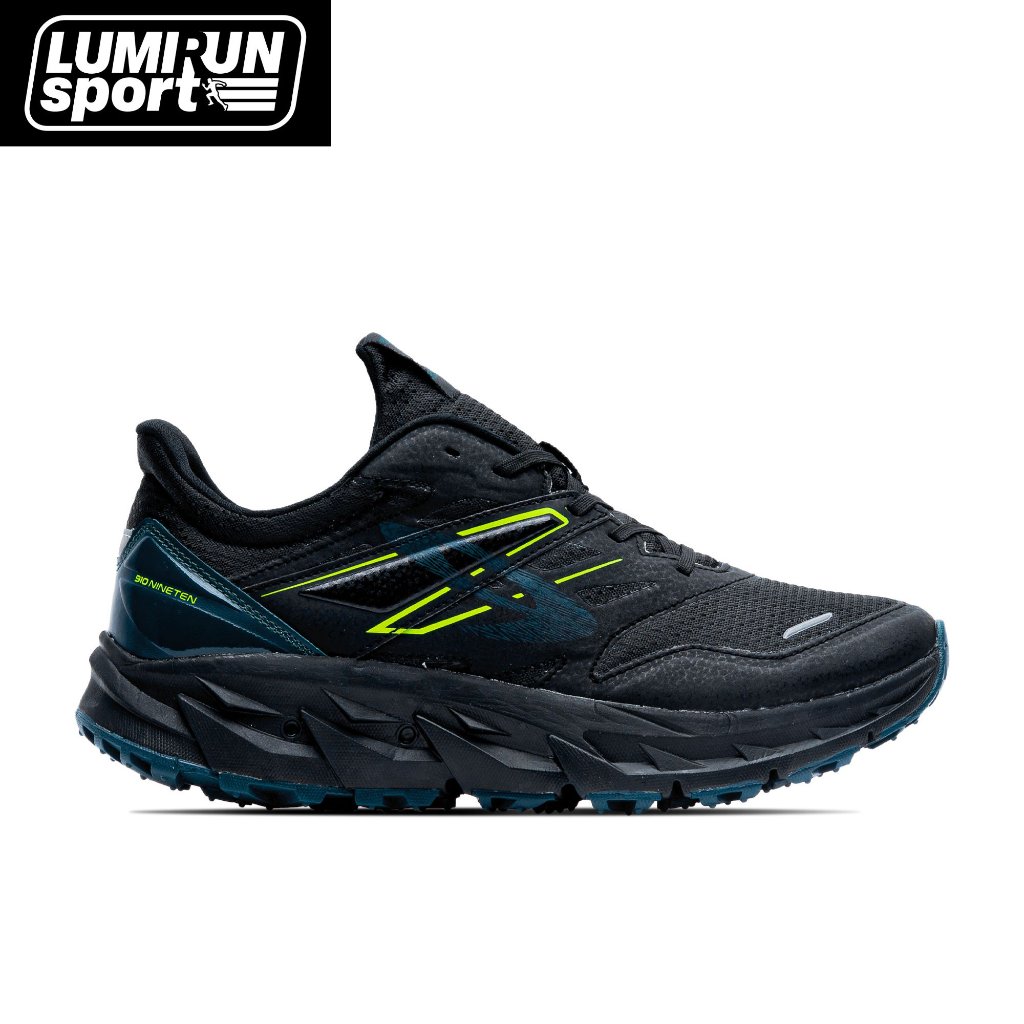 LUMIRUN - 910 Sepatu TrailRun YUZA EVO HITAM/HIJAU TUA/JINGGA