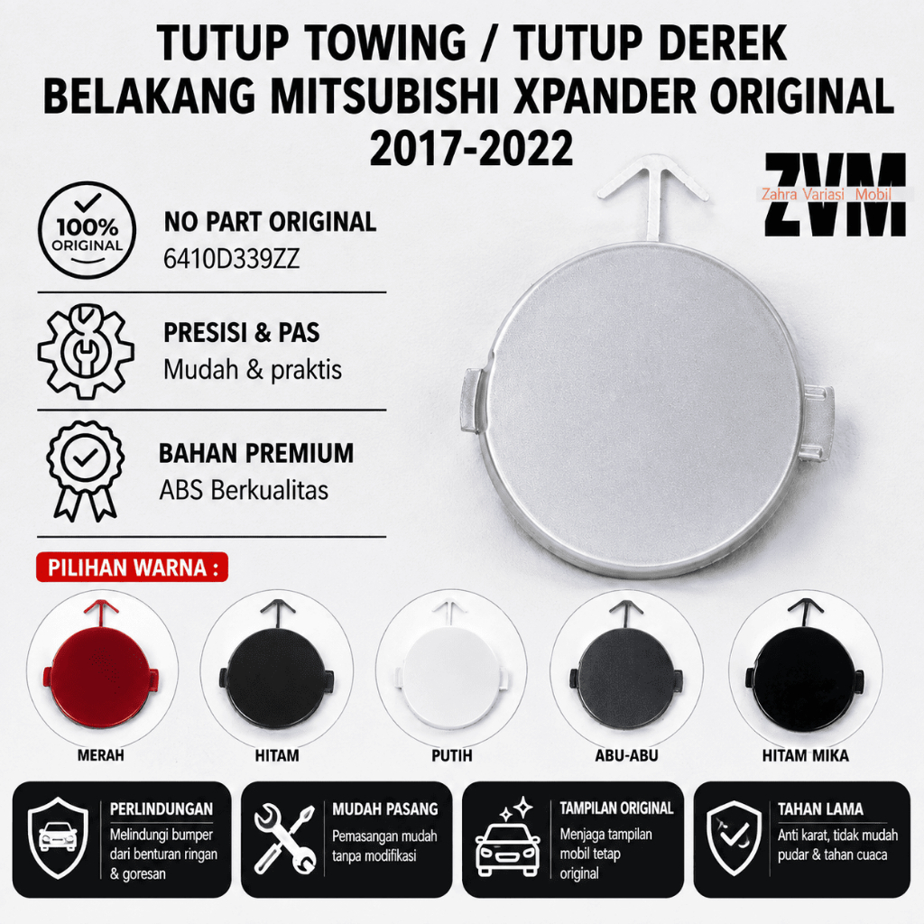 Tutup Towing / Tutup Derek Belakang Mitsubishi Xpander Original 2017-2022