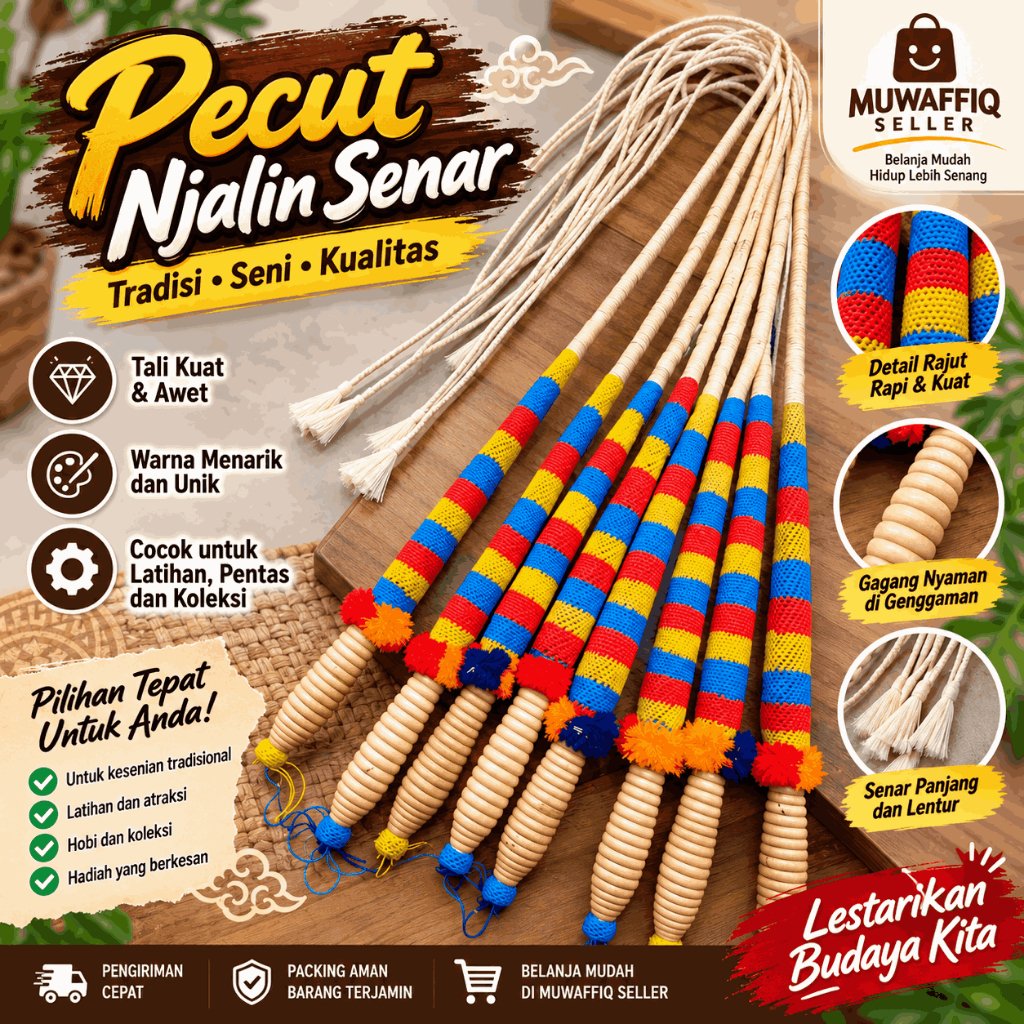 SALE Pecut jaranan / pecut kepang asli, pecut kuda lumping, cambuk, jederan