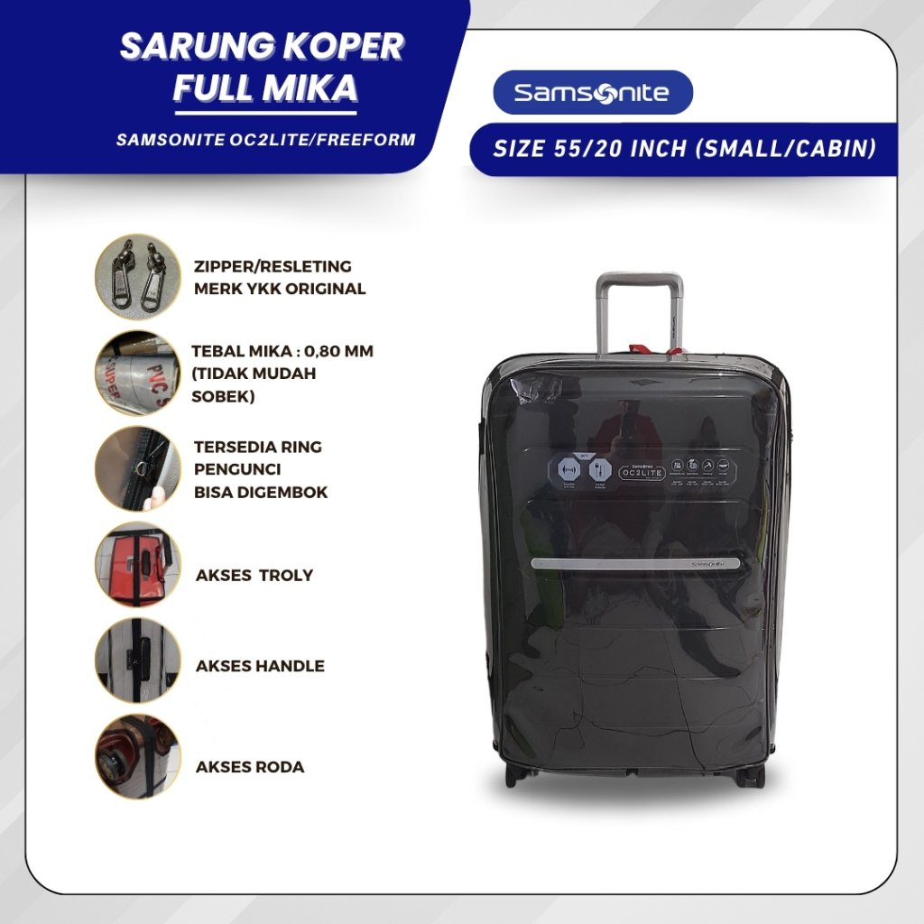Reborn LC - Sarung Koper | Luggage Cover Fullmika Khusus Samsonite Oc2lite/Freeform Size 55/20 Inch 
