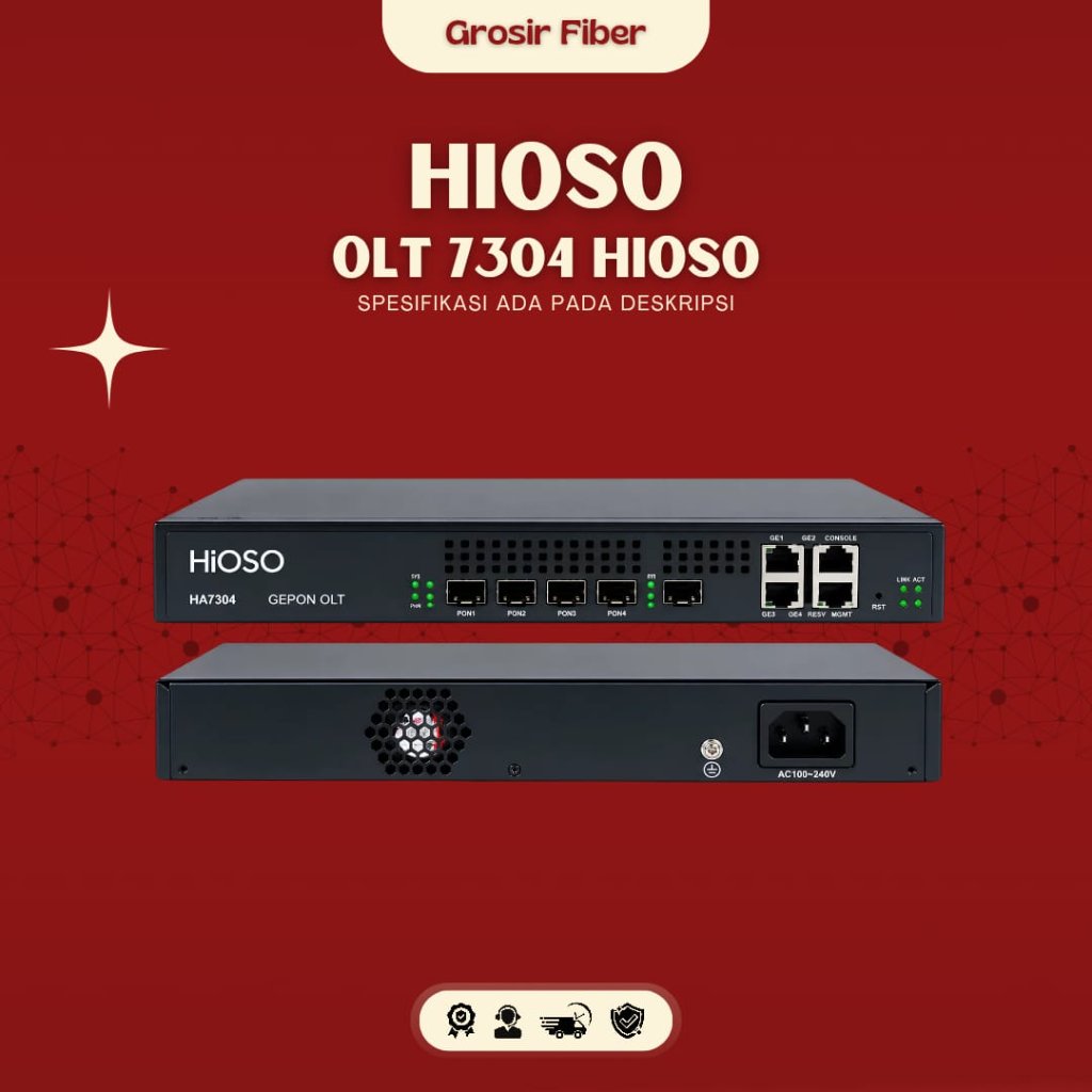 OLT HA7304 Hioso 4 Port EPON dengan Kemampuan Hingga 256 ONU