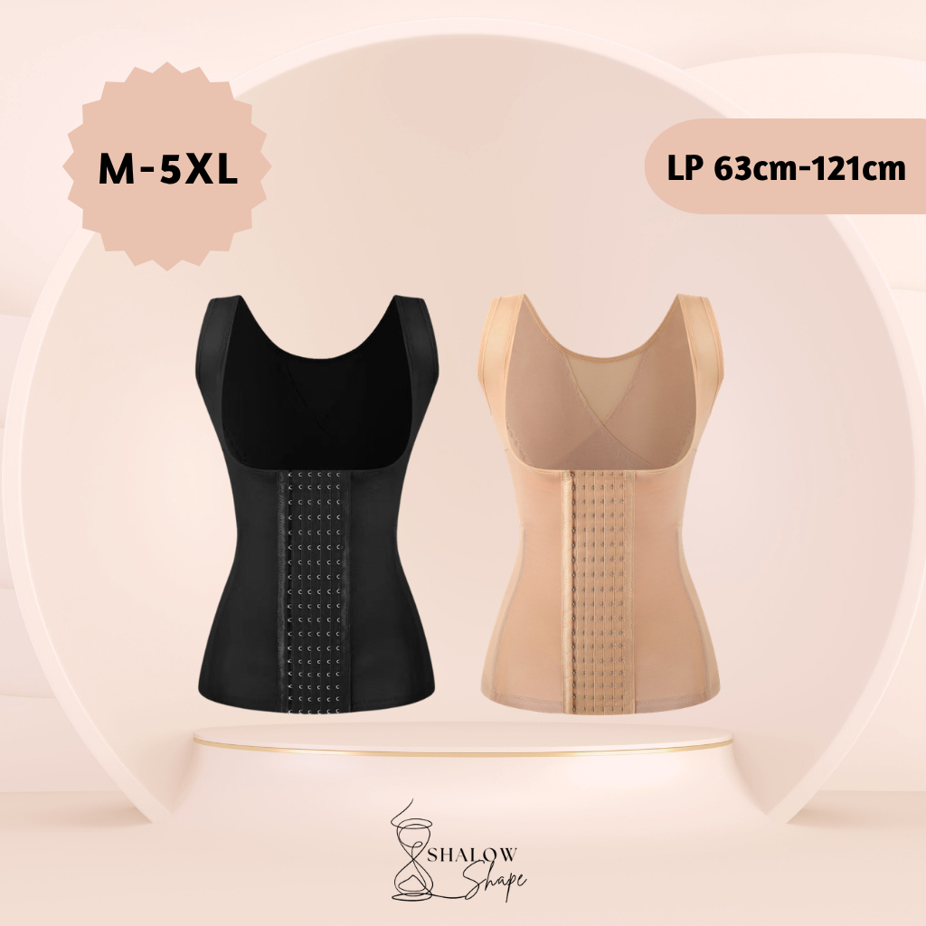 SHALOW M-5XL Kate Atasan Pelangsing Perut Buncit Korset Melahirkan Seamless Slimming Suit Korset Pen