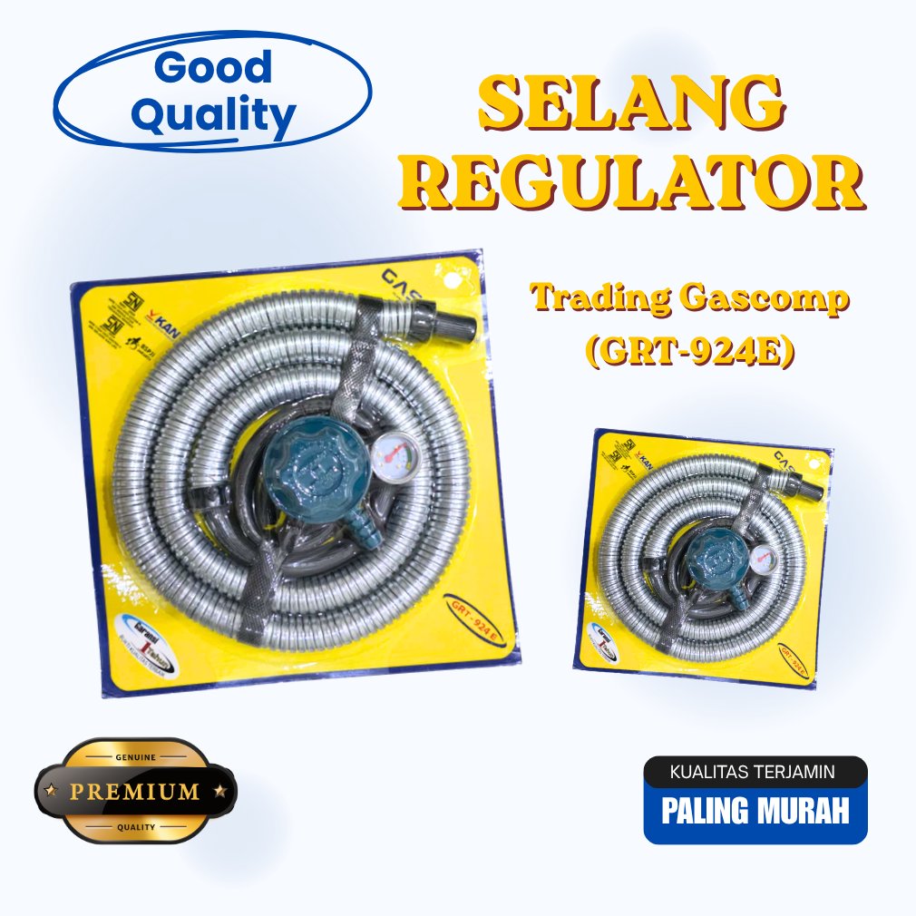 Selang Regulator LPG Gascomp (GRT-924E) - Standart Nasional Indonesia (SNI) - Selang Regulator LPG A