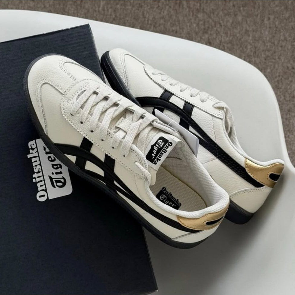 Sepatu Unisex Onitsuka Tokuten White Black Gold Original 100% / Onitsuka Tiger Original 100%