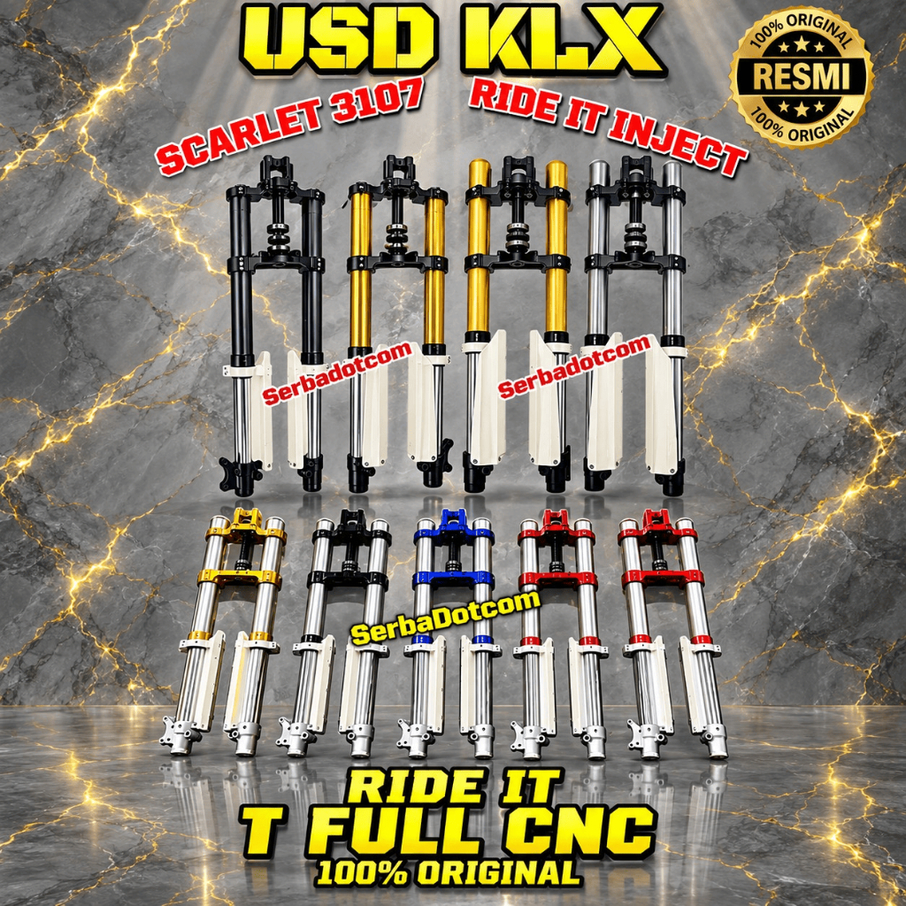 SHOCK SKOK DEPAN UP SIDE DOWN UPSIDE DOWN USD KLX 150 KLX150 BF TRAIL CROSS CROS CRF DTRACKER FULL C