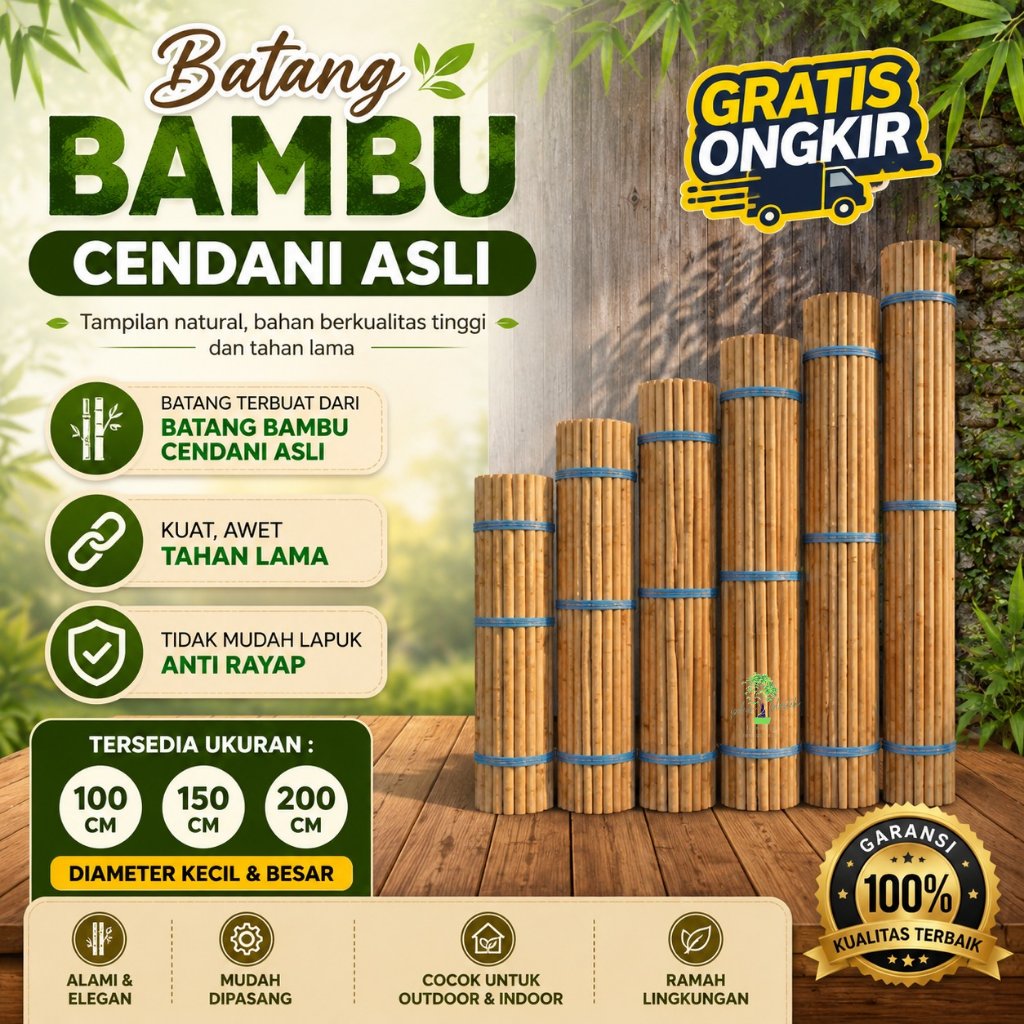 Batang bambu cendani asli - Bambu Cendani Asli PENGIRIMAN KE SELURUH INDONESIA - Pohon Bambu Asli
