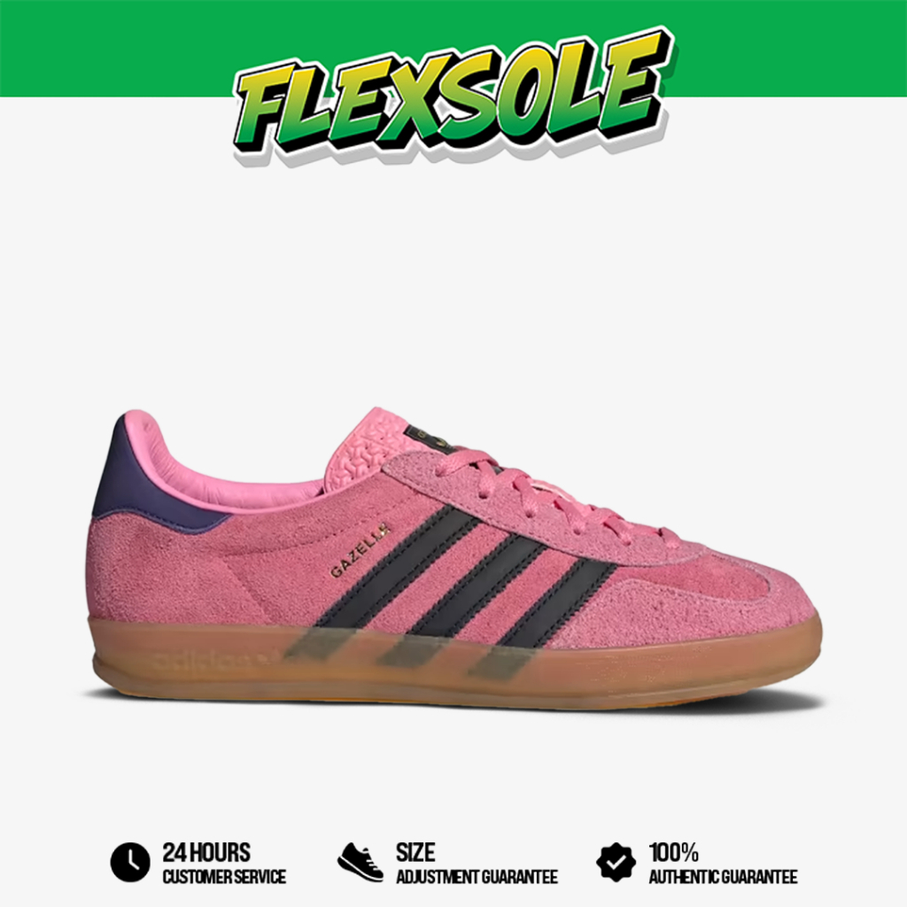 Flexsole - Adidas Gazelle Indoor Bliss Pink Purple Pink Coreblack Collegiate Purple Authentic