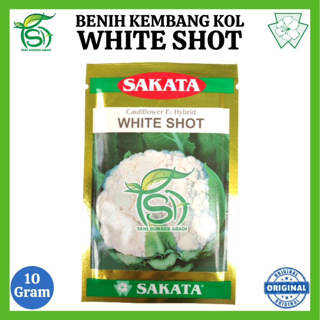 Benih Bunga Kol WHITE SHOT - 10 Gram - Bibit SAKATA F1