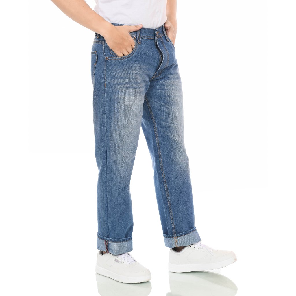 VR JEANS CO - Celana Jeans Pria Panjang Standar Lurus Ukuran 28-38