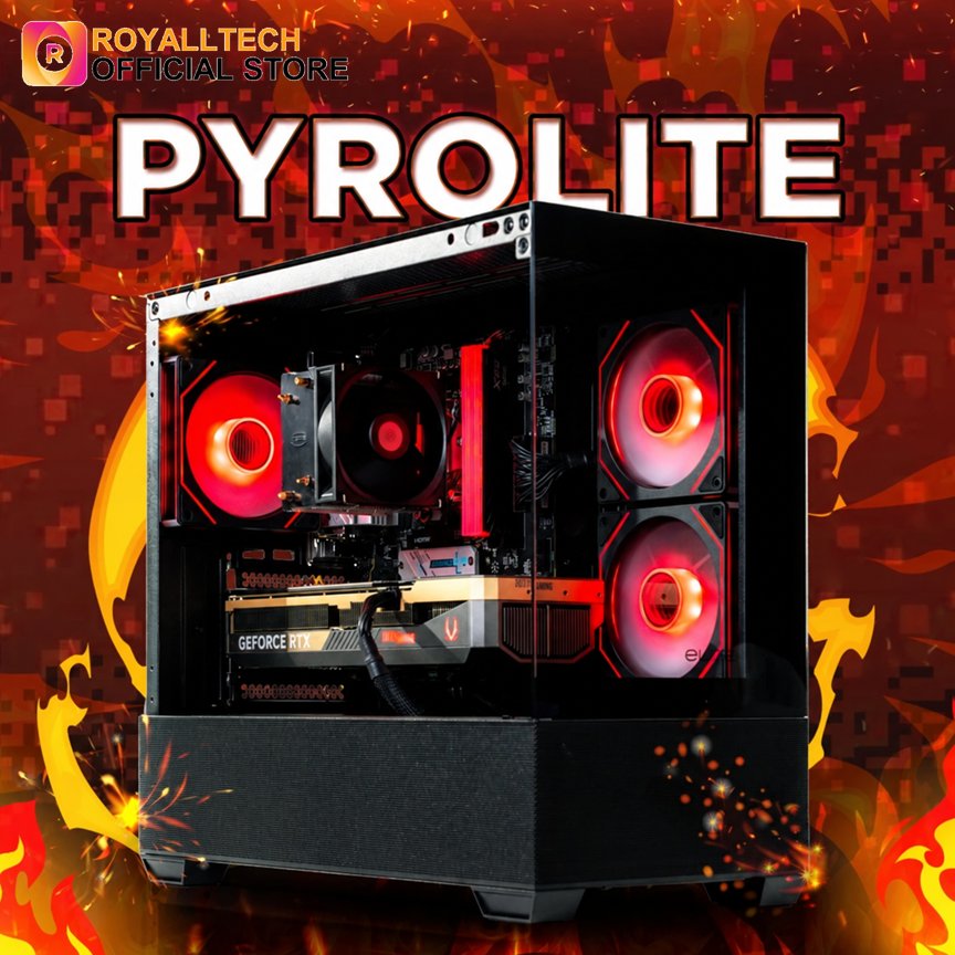 [PC Gaming Rakitan] ROYALLTECH PYROLITE PC AMD Ryzen 5 5500 RTX 3060 8GB Ram 16GB 1TB RAKITAN PC GAM