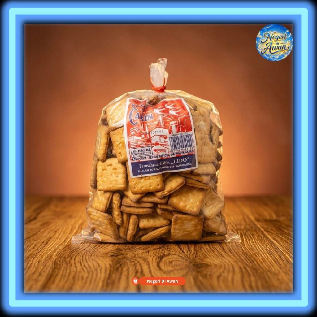 Biskuit Gabin Lido Asin 340gr - Gabin Ikat Asin - Biskuit Gabin Gurih Khas Samarinda - Oleh Oleh Kal