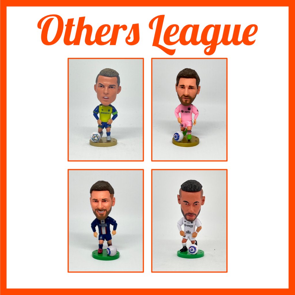 SoccerWe Al Nassr Inter Miami PSG Santos C Ronaldo Messi Neymar Mini Figure 6,5cm Original