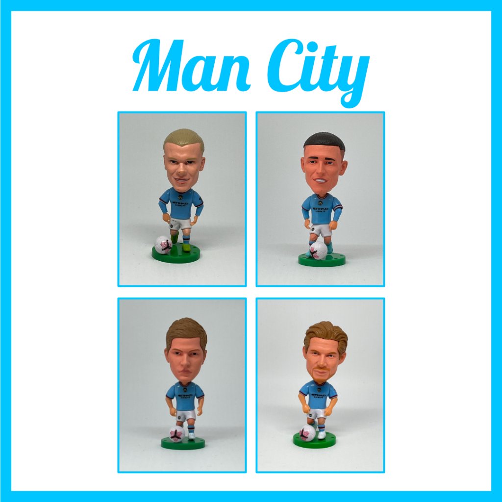 SoccerWe Manchester City Haaland Foden Kevin De Bruyne Mini Figure 6,5cm Original