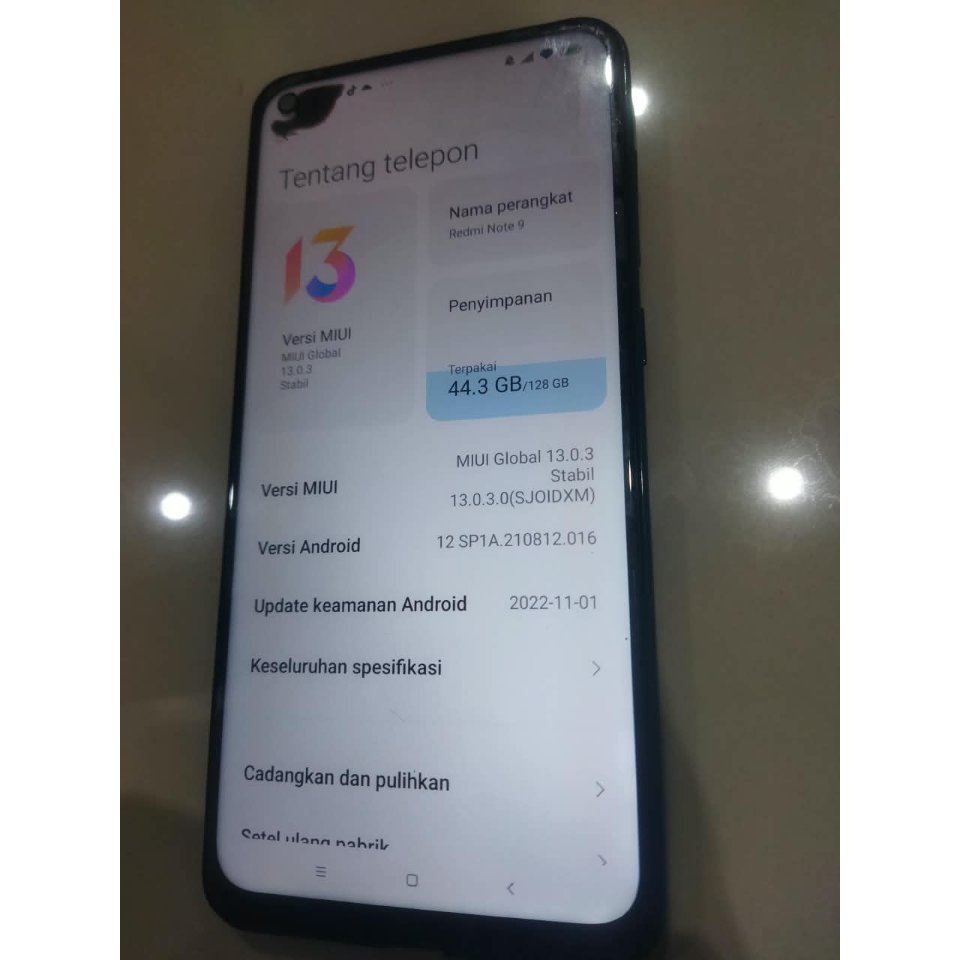 hp xiaomi redmi note 9 ram 6/128 bekas second murah handphone seken