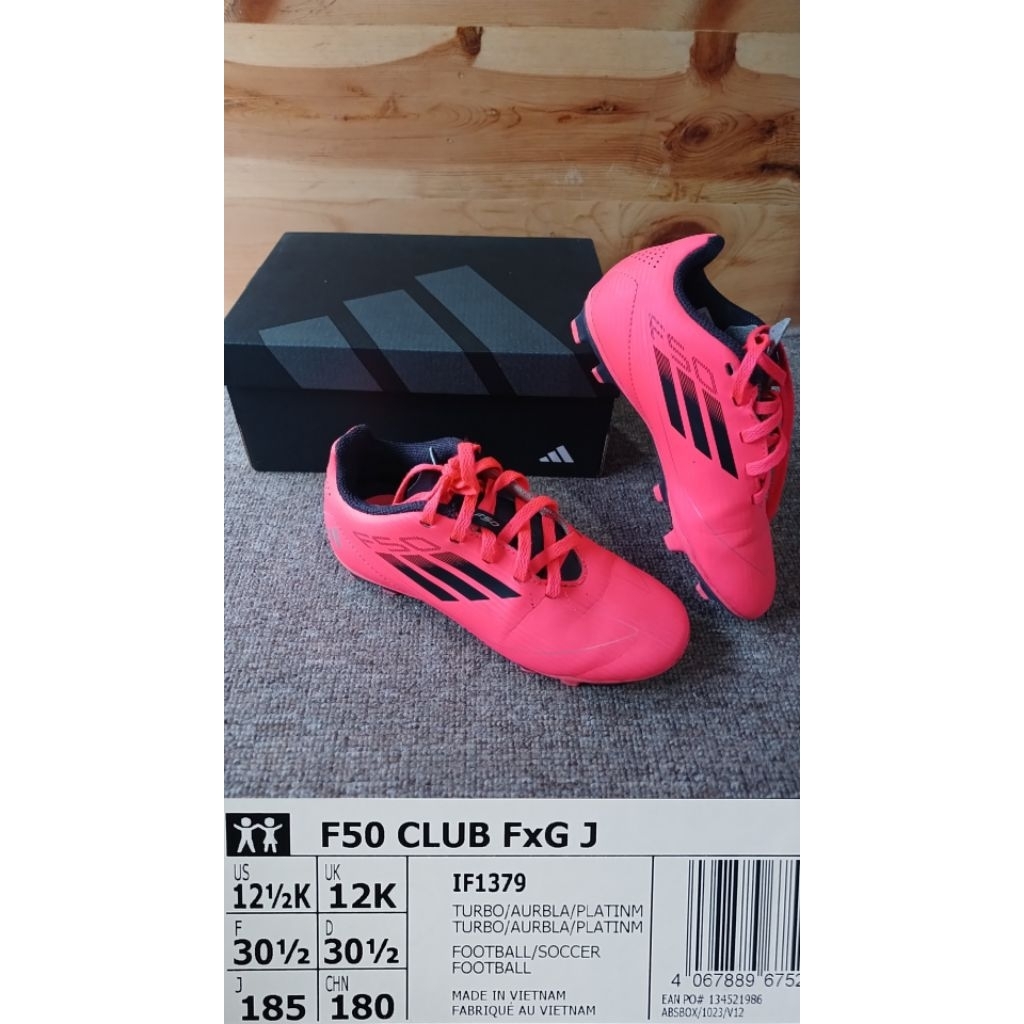 Preloved Ori Adidas Sepatu Bola Anak Adidas F50 Club Pink Neon size 30,5