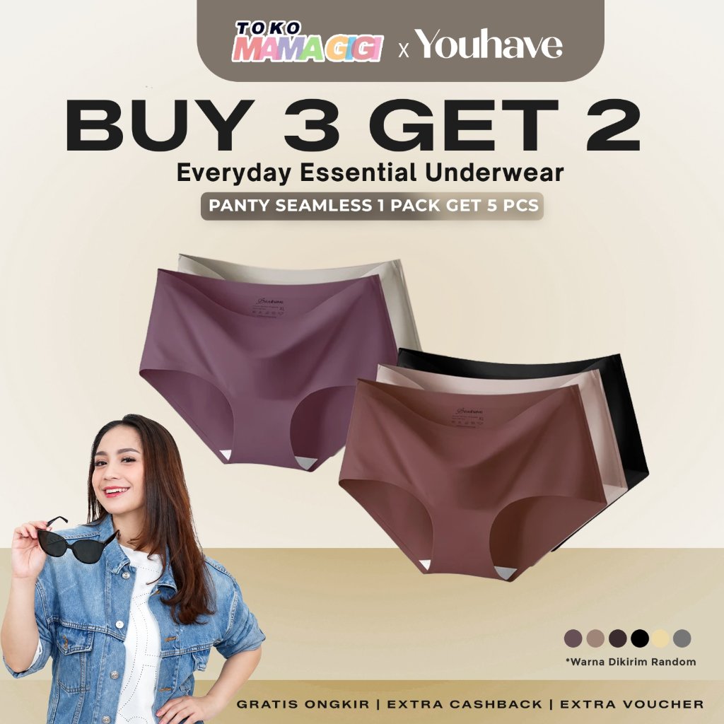 YOUHAVE PAKET 5 PCS CELANA DALAM SEAMLESS CD SEAMLESS PANTY C920  LIVE EXCLUSIVE