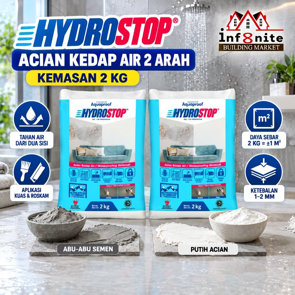 Semen Waterproof Hydrostop Acian Kedap Air Semen Hydrostop 2 Kg 2Kg