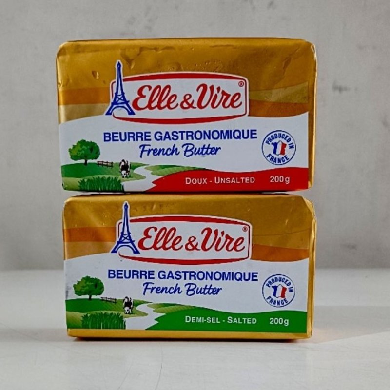 Elle & Vire Butter Unsalted Salted 200 Gr Elle Vire Unsalted | Salted Butter 200 gr - YukFresh