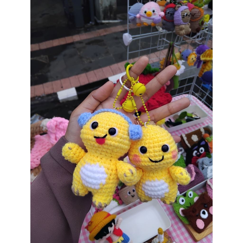 Nailong keychain rajut handmade | Nailong keychain crochet