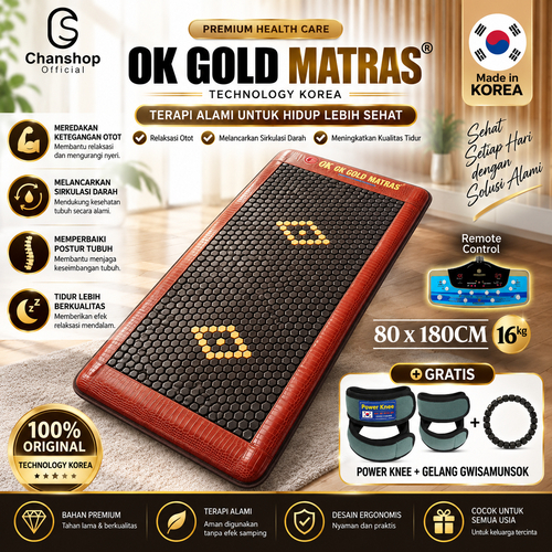 OK GOLD MATRAS JM TERAPI Alat Terapi Kesehatan Matras Batu Gwisamunsok