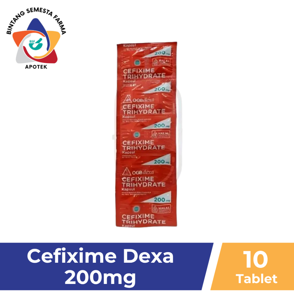 CEFIXIME GENERIK DEXA 200 MG 1 STRIP @ 10 KAPSUL