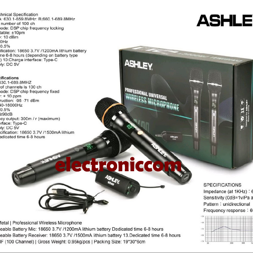 MIC WIRELESS ASHLEY WR400 WR 400 ORIGINAL