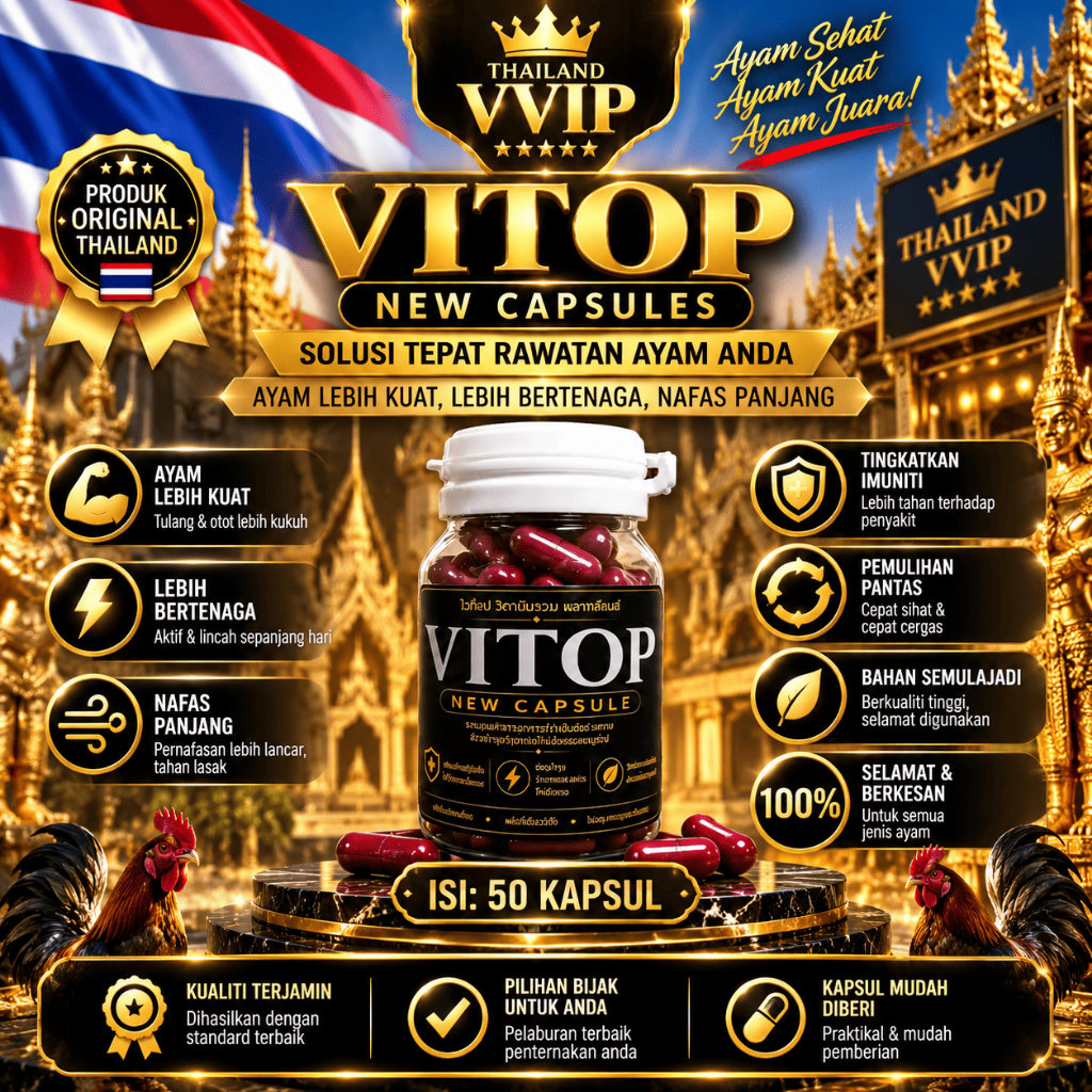 VITOP ISI 50 MULTIVITAMIN PENAMBAH STAMINA VITOP NEW CAPSULES ORIGINAL THAILAND DOPING ENERGI VITOP 