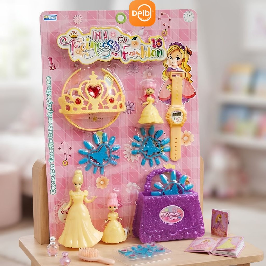 DELBIHOUSE-MAINAN PRINCESS STYLE MIKA BARBIE BONEKA LUCU DENGAN AKSESORIS SERTA JAM ANAK