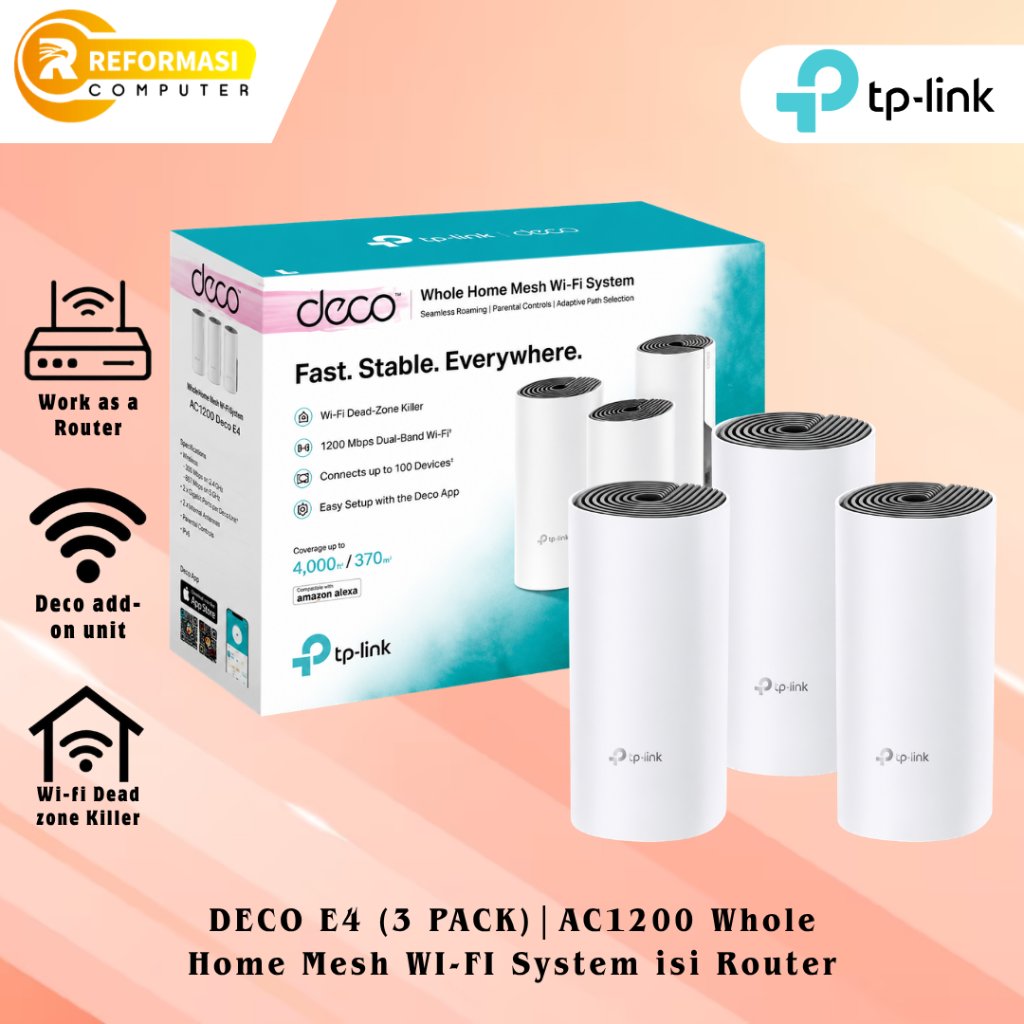 TP LINK DECO E4 / TPLINK DECO E4 - 3 Pack
