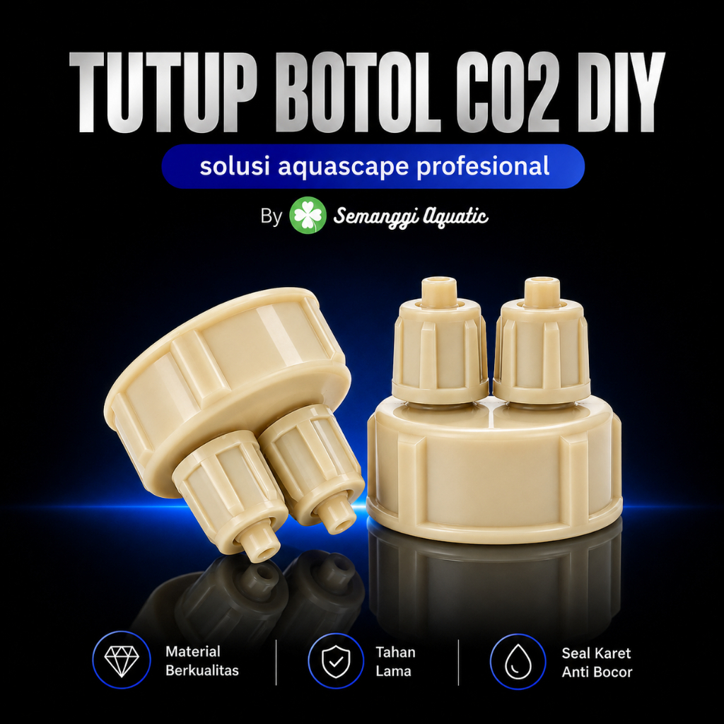 Tutup Botol CO2 DIY / Tutup CO2 Tabung / CO2 Diffuser / check valve