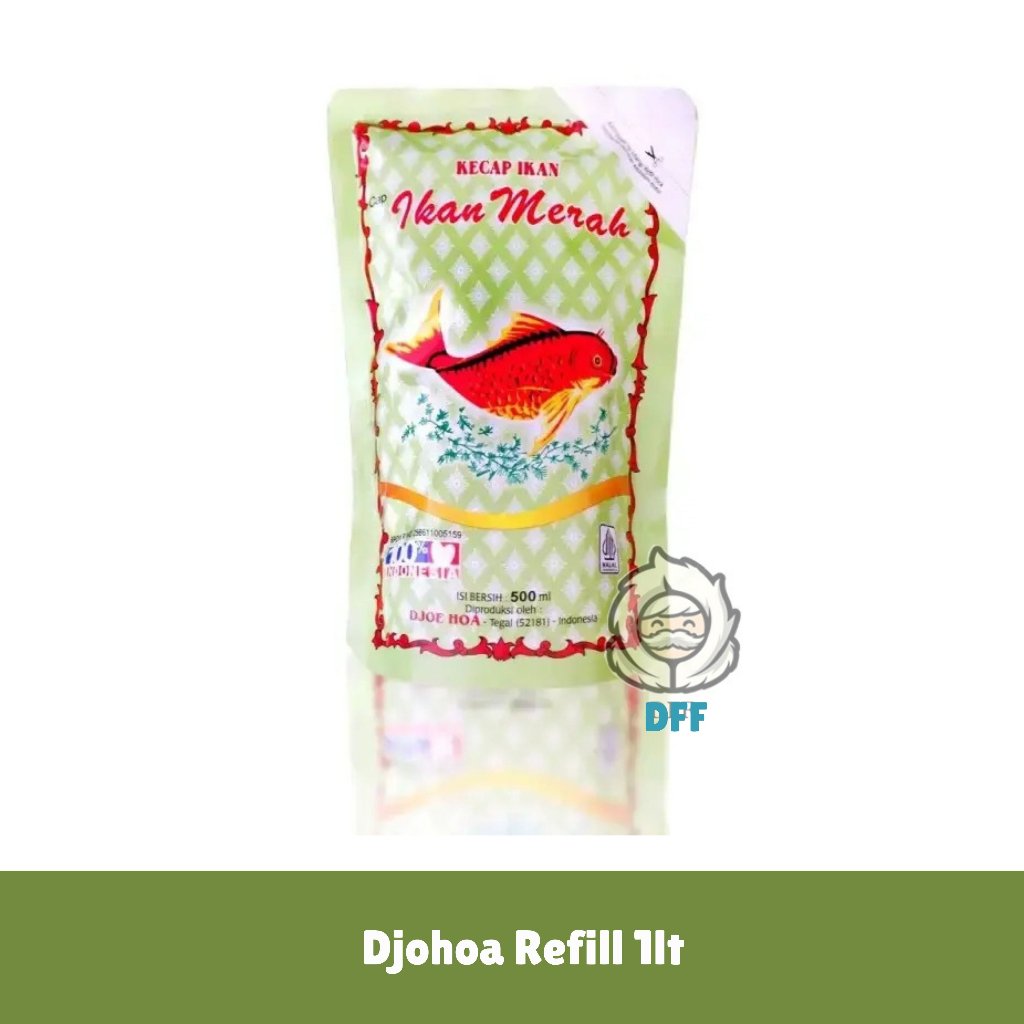 Kecap Ikan Merah DJOE HOA Djohoa Refill 500ml - Rasa Asin Khas, Penyedap Masakan, Aroma Ikan