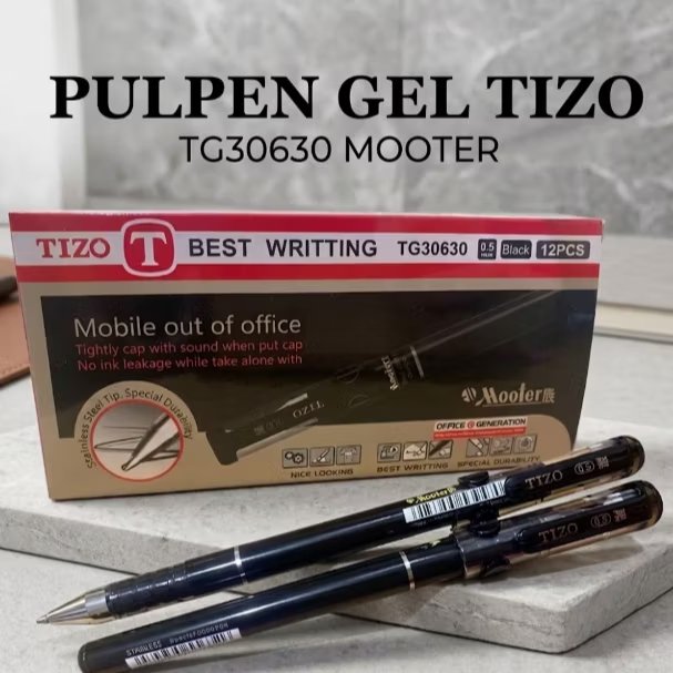 (12pcs) Pulpen Tizo TG30630 | Bulpen Tizo Pen Tizo (Tutup Ketat Tanpa Suara Saat Ditutup)