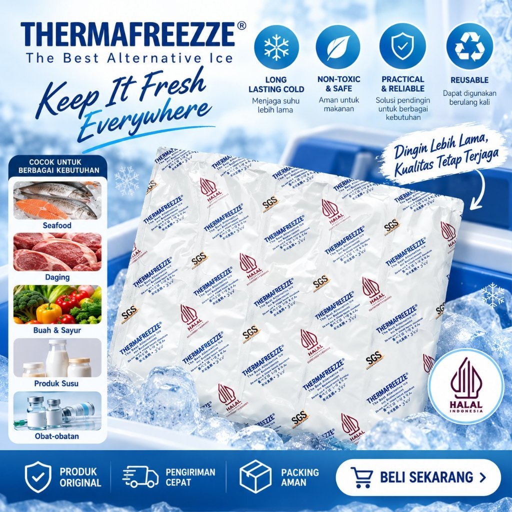 Thermafreeze / Ice Gel Lembaran / Ice Gel Pack / Dry Ice Gel / Ice Gel