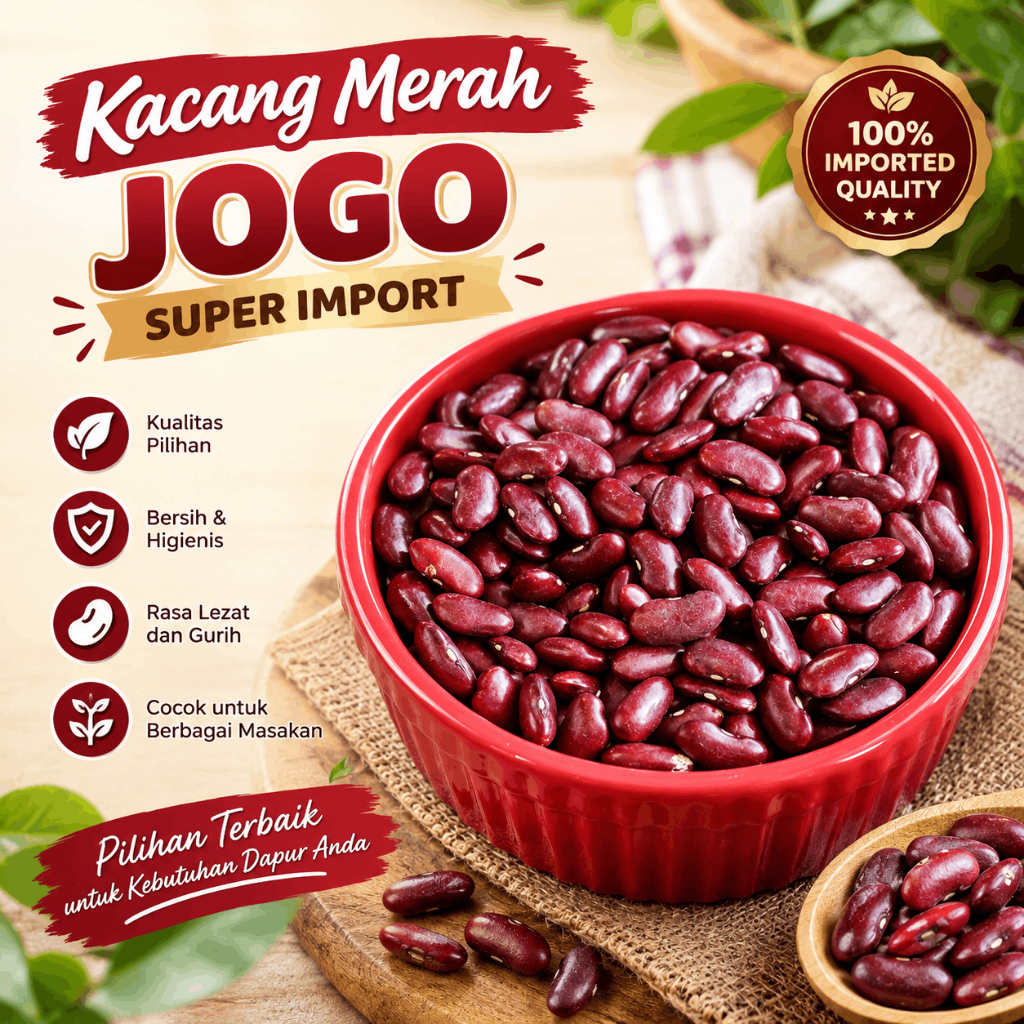 Kacang Merah / Kacang Merah Super / Kacang Merah Jogo Import 1kg