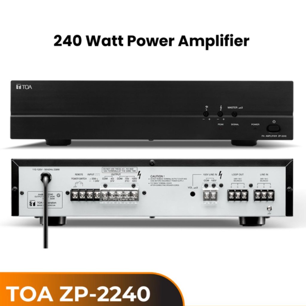 TOA ZP-2240 Power Amplifier 240 W Ampli TOA ZP2240