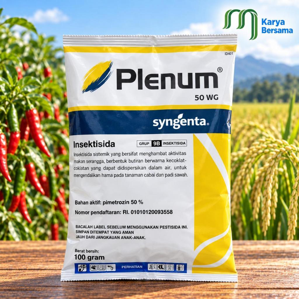 Insektisida Plenum 50 WG Syngenta Pimetrozin Obat Wereng Padi Kutu Kebul Cabai 25–100 Gram