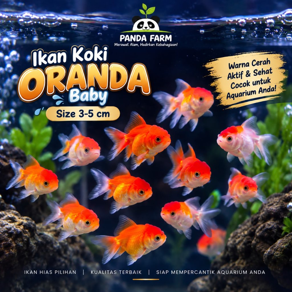 Ikan Koki Oranda Baby Size 3-5 cm