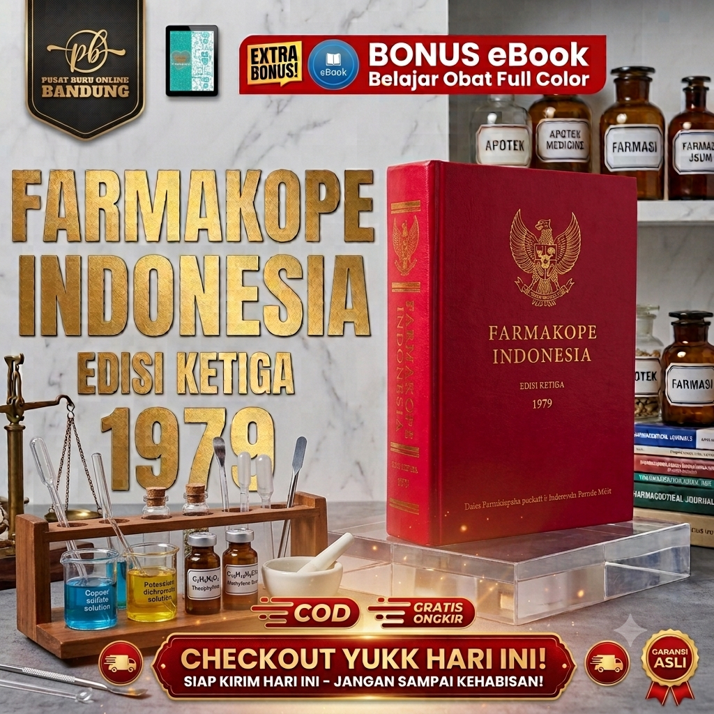 ORIGINAL FARMAKOPE EDISI 3 HARD COVER BUKU FARMASI DASAR FARMAKOPE 3 ISO FORMULARIUM NASIONAL ILMU M