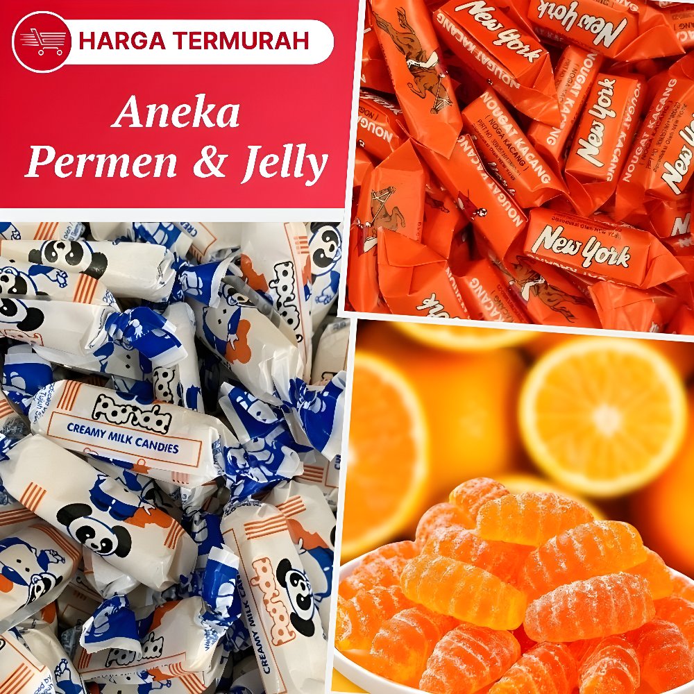 Permen Susu Panda Permen Jadul Peemen Susu Jadul Permen Lunak Rasa Susu Kacang Nougat Jelly Jeruk