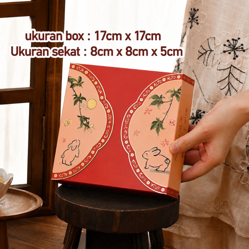 Box Mooncake Sekat 6/ Kotak Hampers Mooncake/Box Mooncake Tenteng Sekat 6/ Kotak Kue Festival Moonca