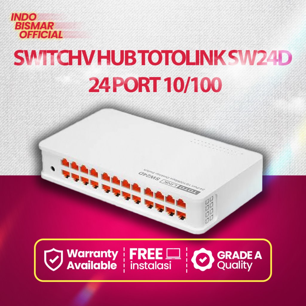SWITCHV HUB TOTOLINK SW24D 24 PORT 10/100