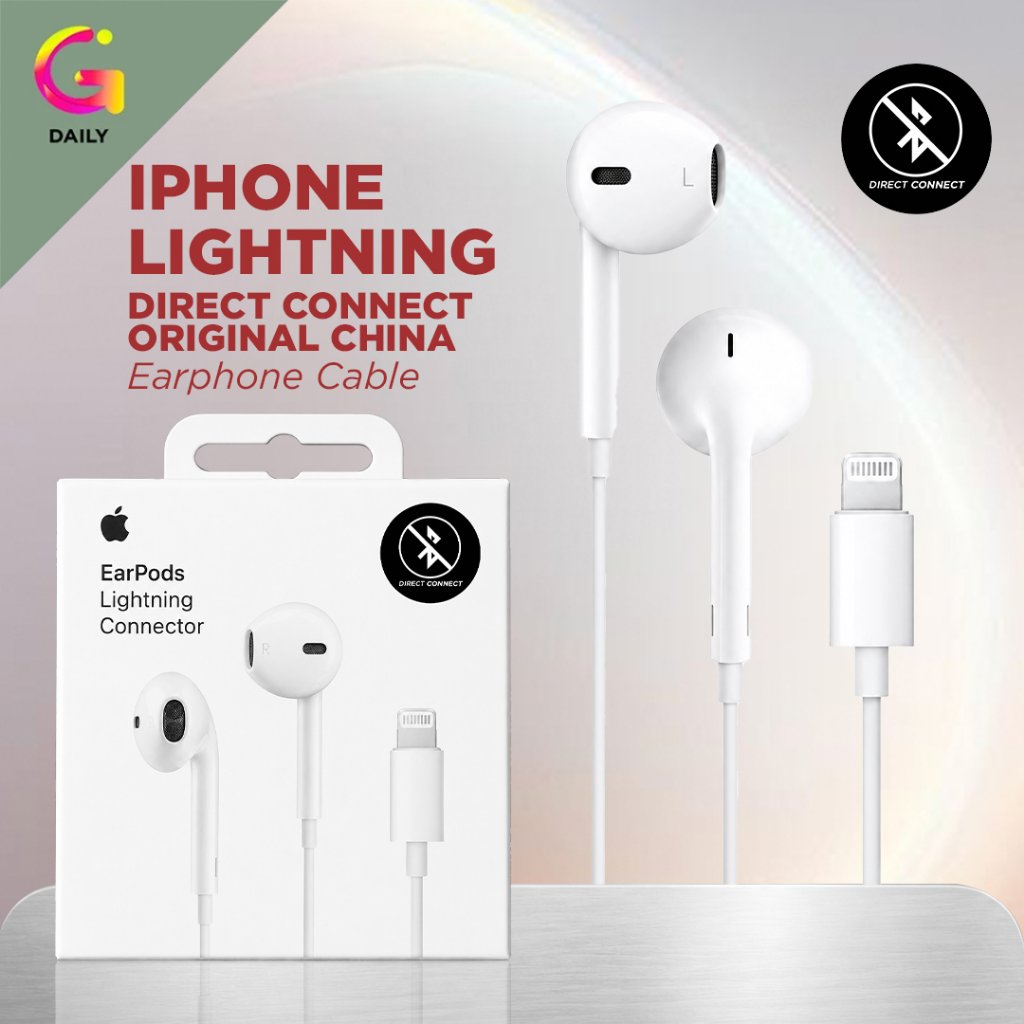 Headset Lightning for Iphone TANPA BLUETOOH HF Ori Earphone Super Bass