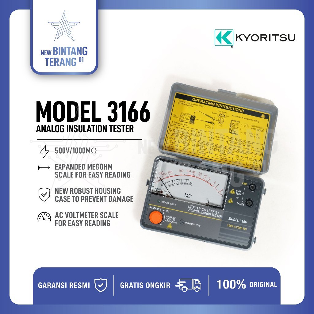 Kyoritsu 3166 Analog Insulation Tester