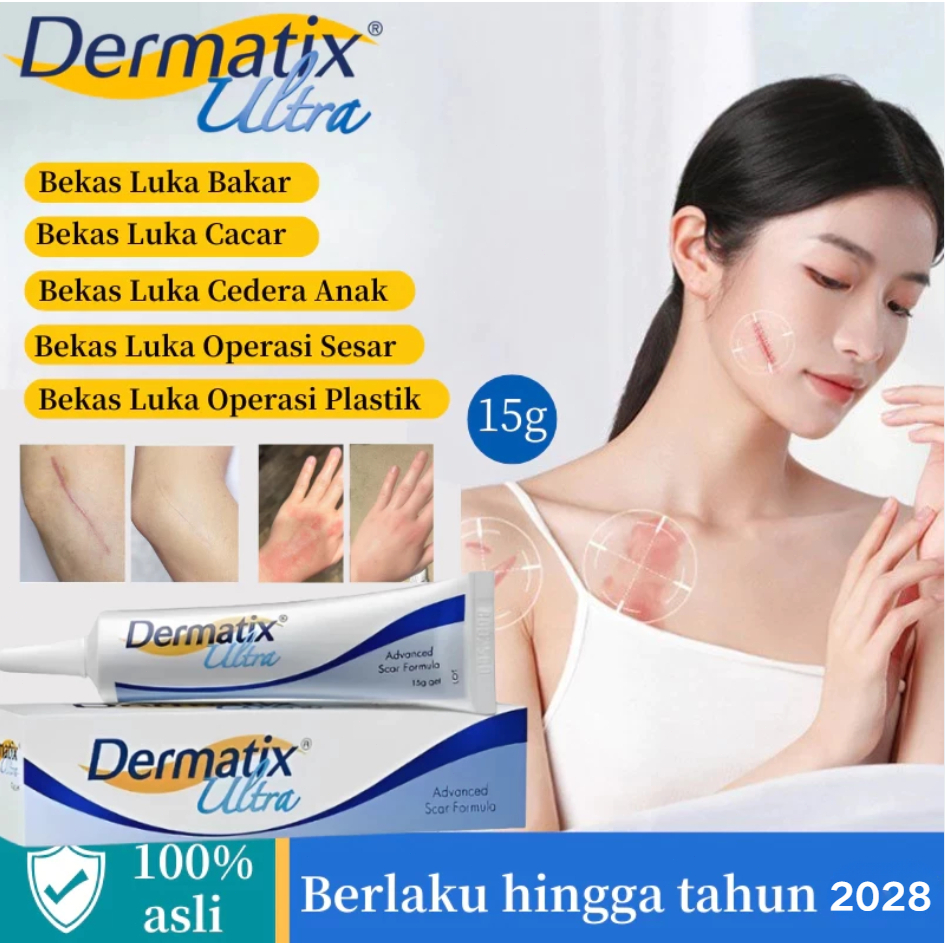 [100% Asli] Dermatix Ultra 15gr Cream Penghilang Bekas Luka, Bekas Jerawat