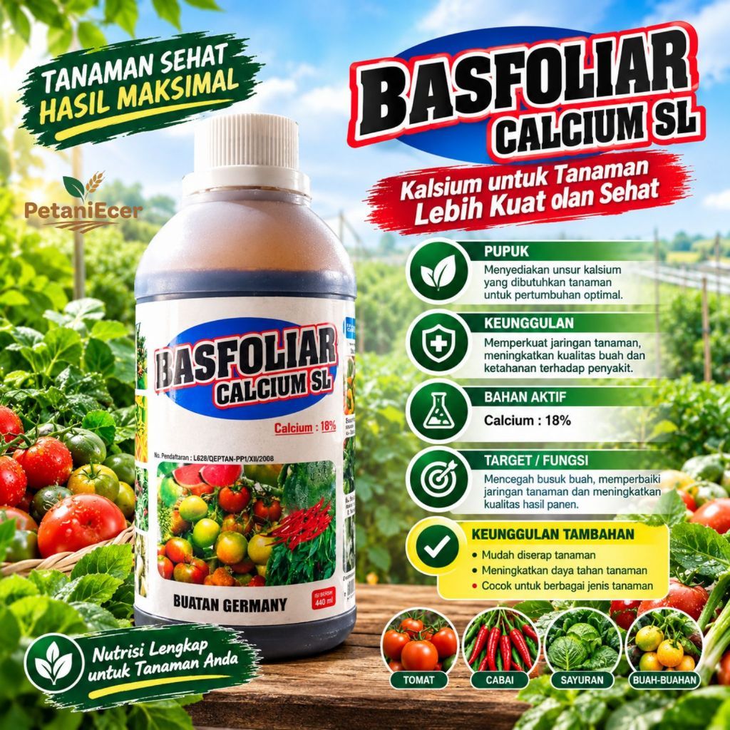 Basfoliar Calcium SL - Pupuk Kalsium Cair Untuk Memperkuat Tanaman dari Serangan Penyakit