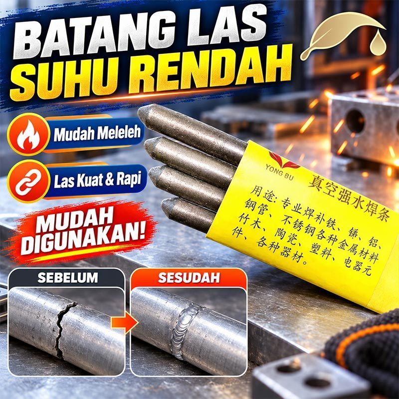 Elektroda las suhu rendah / elektroda las universal untuk tembaga, besi, dan aluminium / elektroda l