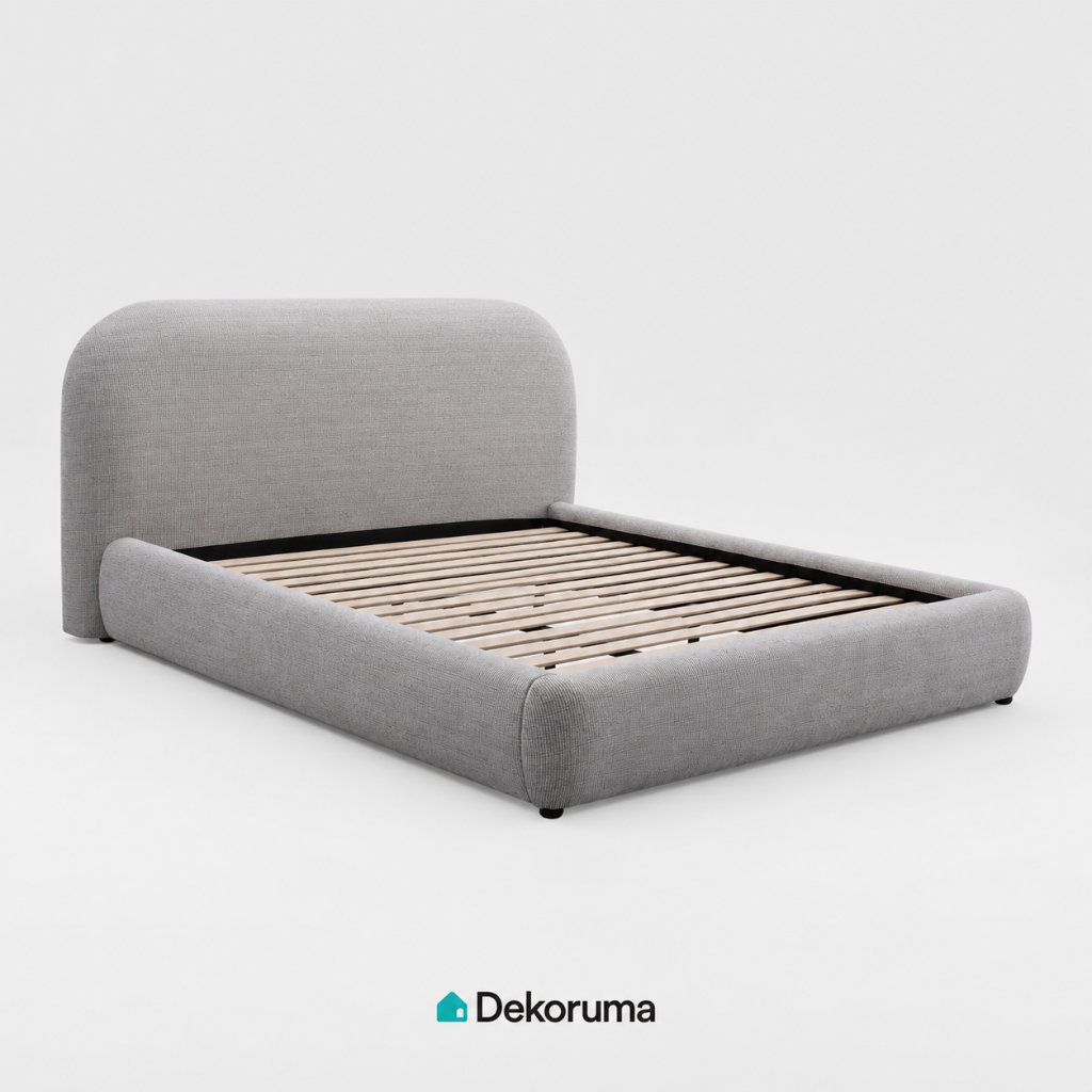 Dekoruma EVELYN Headboard & DIpan / Dipan Kasur / Alas Kasur dengan Headboard - Krem