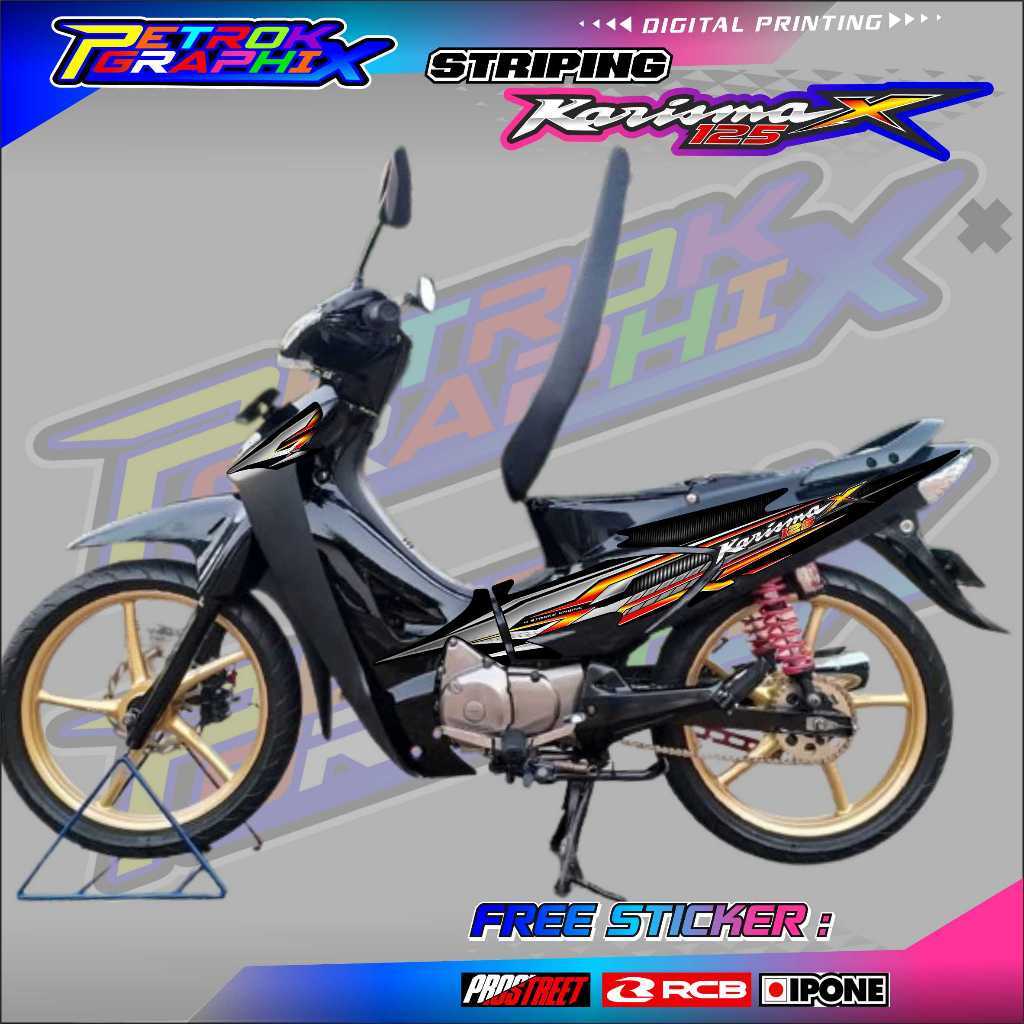 STRIPING VARIASI HONDA KARISMA X 125 / STICKER LIST VARIASI MOTOR HONDA KARISMA X 125