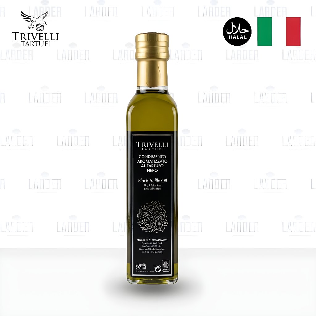 LARDER - TRIVELLI Black Truffle Oil 250ml Italian Truffle Oil / Minyak Zaitun Truffle Hitam